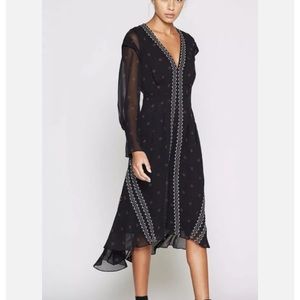 Joie Jamya Long Sleeve Silk Dress